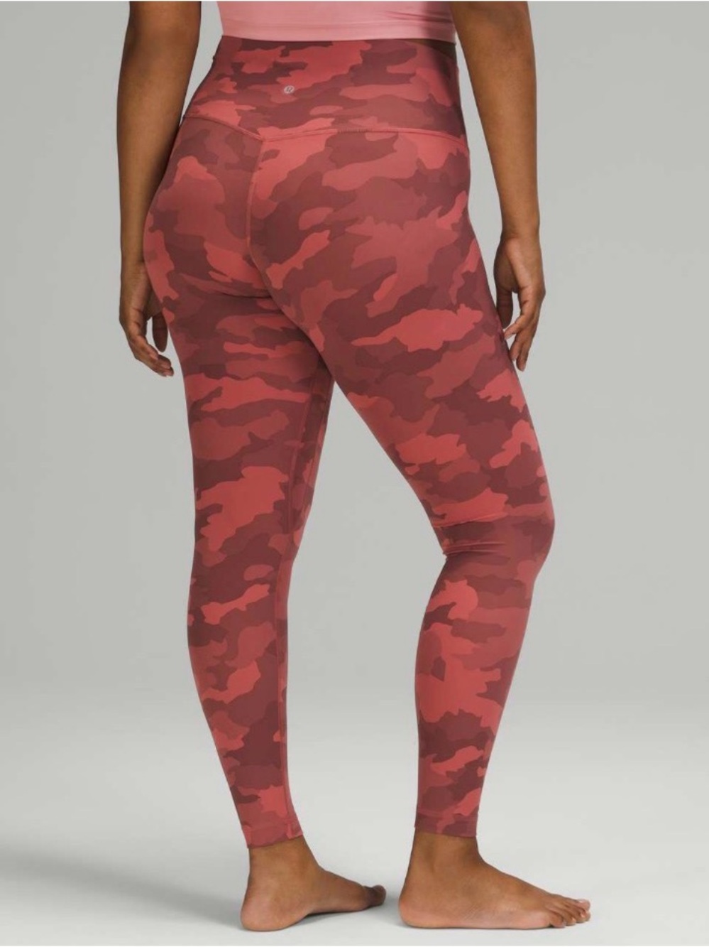 Lululemon Align High Rise Leggings 28" Heritage 365 Camo Brier Rose Pink Sz 12